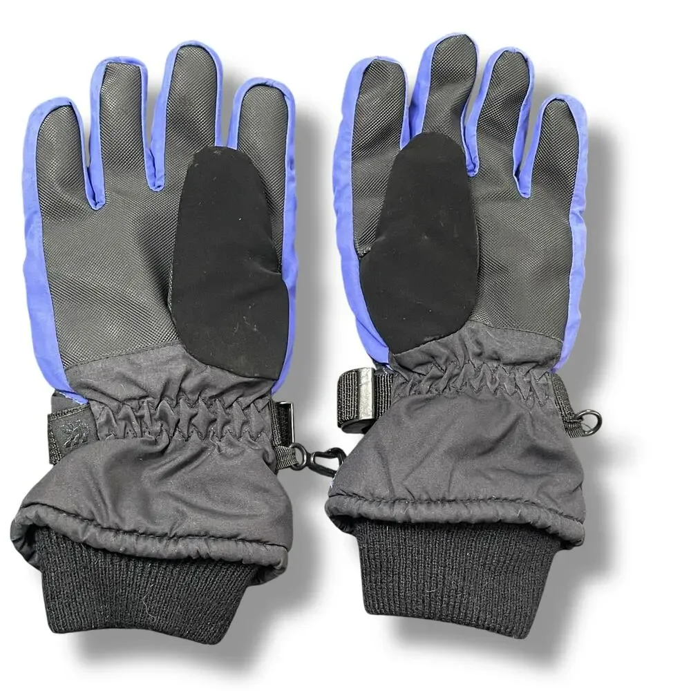 All In Motion Kids Snow Gloves Size 8-16 Winter Skiing Purple Black Cold Weather